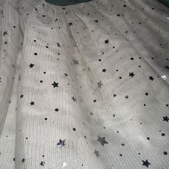 NWT Falls Creek Baby Girl's Toddler Tutu Skirt Size 24 Months Ivory Silver Stars - Picture 2 of 5